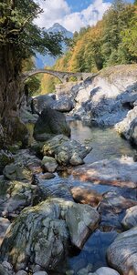 Bridge over river Maggia